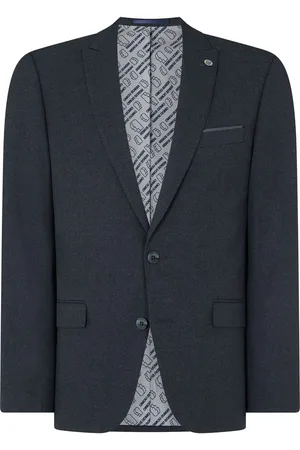 Remus Blue Tapered Fit Stretch Suit Jacket 44 R