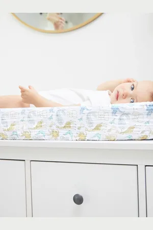 Aden + Anais Natural Essentials 100% Cotton Muslin Changing Mattress Cover One