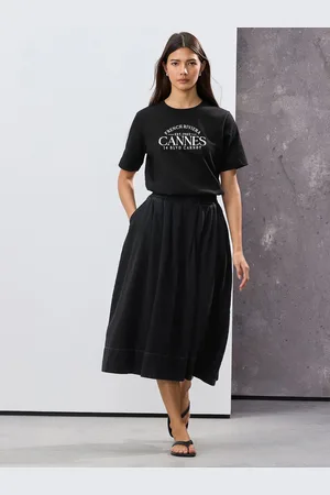 Next Full A-line Denim 100% Cotton Midi Skirt AU 12