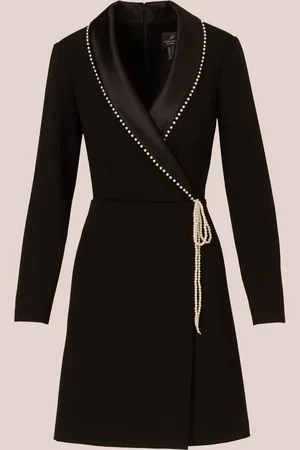 Adrianna Papell Pearl Wrap Blazer Short Dress AU 16