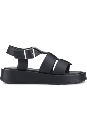 JONES BOOTMAKER Imilia Leather Platform Black Sandals AU 5 (EU 36)