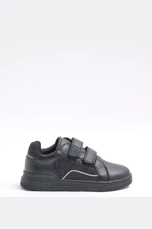 River Island Black Touch Fastening Boys Trainers AU 1 (EU 33)