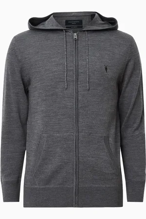 AllSaints AllSaints Grey Mode Merino Zip Hoodie XS-S
