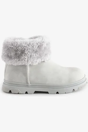 Schuh Grey Cherry Faux Fur Cuff Boots AU 2 (EU 35)