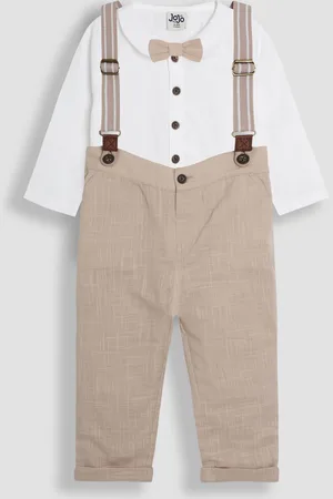 JoJo Maman Bébé 4-Piece Shirt & Trouser Set With Bow Tie & Braces 6