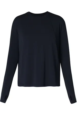 Sweaty Betty Black Soft Flow Studio Long Sleeve Top L