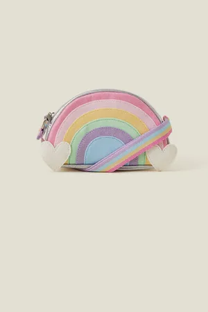Accessorize Silver Girls Rainbow Cross-Body Bag One