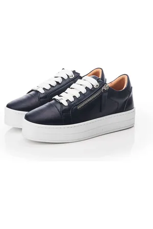 Moda In Pelle Abbiy Chunky Slab Sole Side Zip Lace Up Trainers AU 10 (EU 41)
