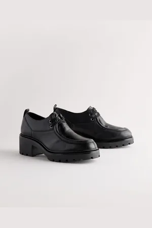 Next Forever Comfort Leather Chunky Cleat Lace Up Heel Loafers AU 7 (EU 38)
