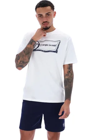 Sergio Tacchini White Gian Graphic 100% Cotton T-Shirt XXL