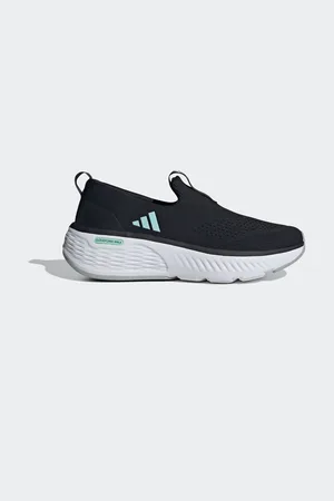 adidas Black/Teal Cloudfoam Go Lounger Shoes AU 10 (EU 42.5)