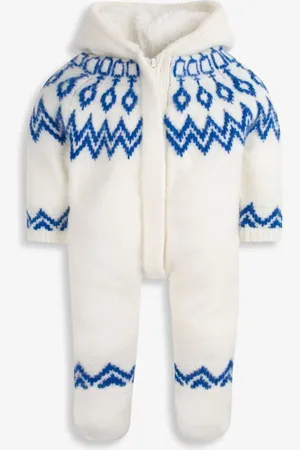 The Little Tailor Baby Soft Knitted Lined Christmas Pramsuit 3