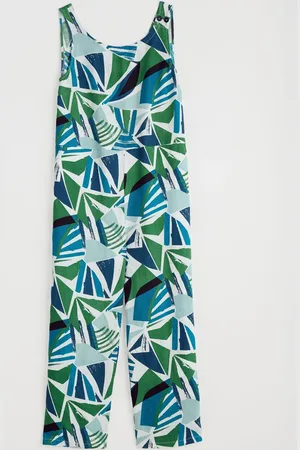 Seasalt Cornwall Multi Salt Air 100% Linen Jumpsuit AU 18