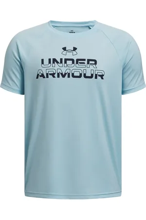 Under Armour Blue Tech Split Wordmark Short Sleeve T-Shirt 7