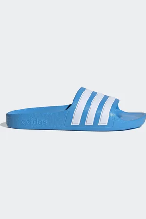 adidas Blue Adilette Youth Kids Sliders US 4 (UK 3)
