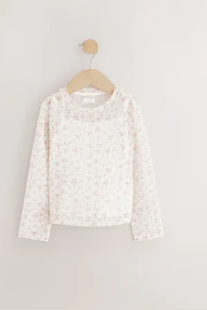 Next White/Pink Floral Mesh Top with Vest (3-16yrs) 11 Years (146cm)