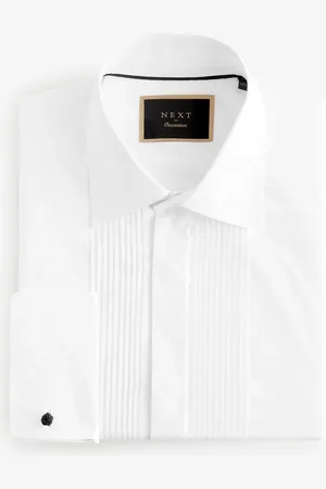 Next Double Cuff 100% Cotton Dress Shirt With Cutaway Collar AU 38 Regular