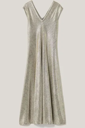 Jigsaw Metallic Jersey Maxi Dress xsmall