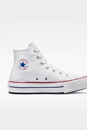 Converse White Eva Lift High Top Youth Trainers US 4 (UK 3)