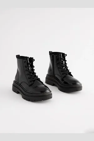 Next Black Lace Up Chunky Ankle Boots AU 5 (EU 38)