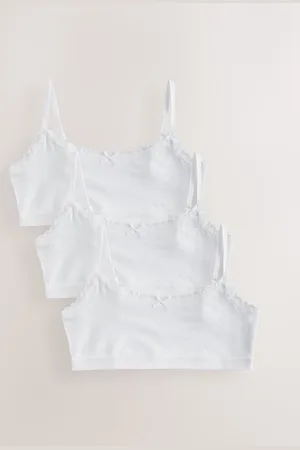 Next White Strappy Crop Tops 3 Pack (5-16yrs) 7