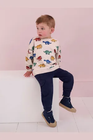 JoJo Maman Bébé Navy Blue Canvas High Top Trainers AU 7 (EU 24)