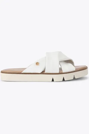 Carvela Comfort Gold Vita Cross Strap Sandals AU 10 (EU 41)