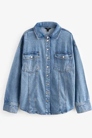 Next Seam Front Denim Shirt AU 20 Tall