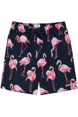 Chelsea Peers Flamingo Print Swim Shorts large