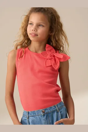 Angel & Rocket Orange Jenny Coral Corsage 100% Cotton Vest 5