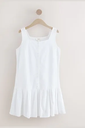 Next Square Neck Tiered Mini Boho Dress 14