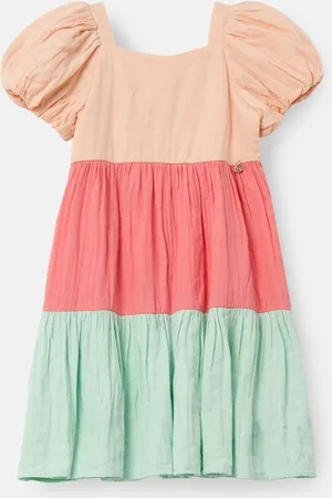 Angel & Rocket Casey Multi Tiered Colourblock 100% Cotton Dress 6 Years (116cm)