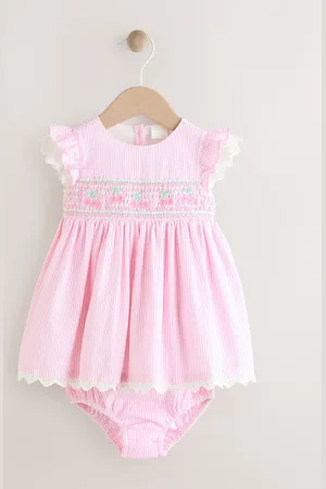 Next Baby Embroidered Dress and Knickers 2 Piece Set (0mths-2yrs) Up to 3 Months (62cm)