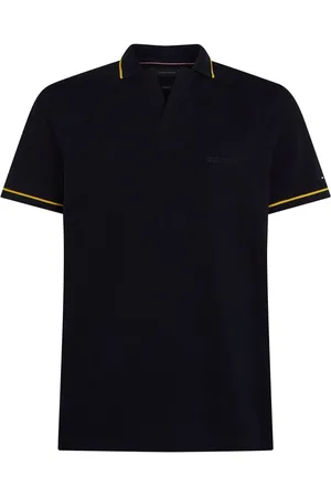 Tommy Hilfiger Open Collar Tipped Short Sleeve 100% Cotton Polo Shirt L