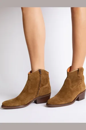 PENELOPE CHILVERS Suede Cassidy Western Ankle Boots AU 7 (EU 38)