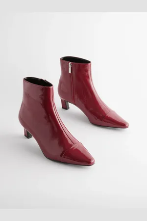 Next Red Patent Forever Comfort Chisel Toe Ankle Boots AU 5.5 (EU 36)