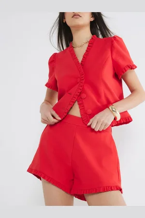 River Island Frill Tailored Shorts 14