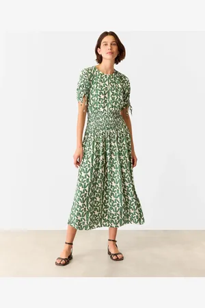 Whistles Abstract Squares Midi Dress AU 14