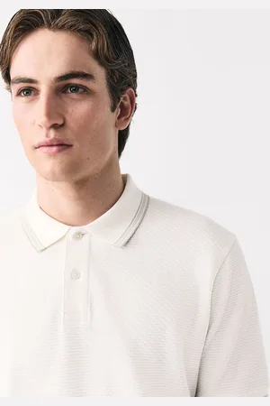 Next Short Sleeve Textured Quarter Zip Polo Shirts xxxlarge