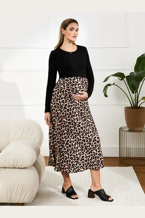 JoJo Maman Bébé Print Maternity Midi Skirt L