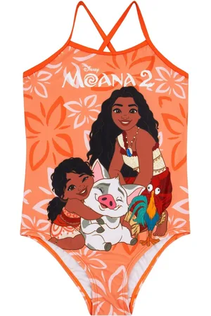 Character Orange Moana 2 Spaghetti Strap Swimsuit 116122cm