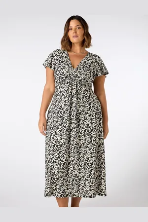 Live Unlimited London Ruched Pleat Front Midi Dress 14