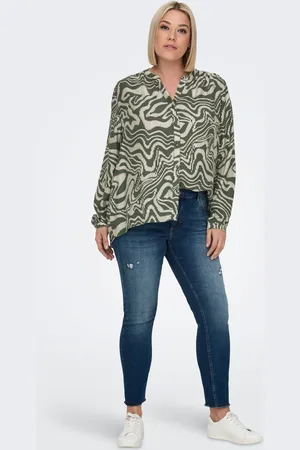 ONLY Green Printed Button Through Blouse AU 20