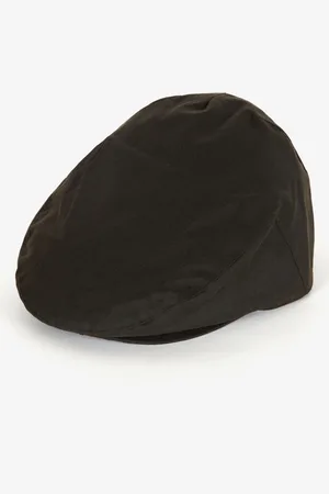 Barbour Olive Green Wax Flat 100% Cotton Cap L