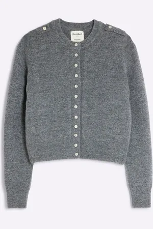River Island Grey Button Front Knitted Cardigan L