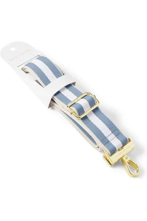 Katie Loxton White/Blue Canvas 100% Cotton Bag Strap Faded Violet Triple Stripe 135Cm X 83Cm X 4Cm One