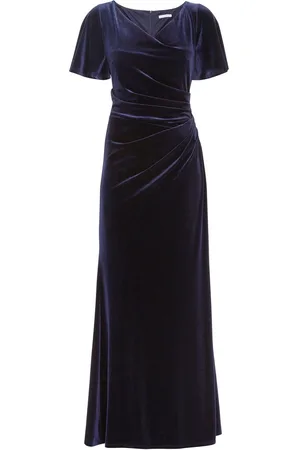 Gina Bacconi Minka Velvet Maxi Dress With Cowl Neck AU 20