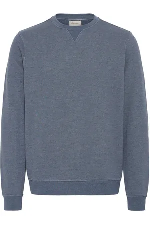 Blend Blue Sand Woven Crew Neck Sweater large