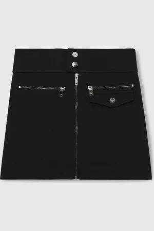 Reiss Poppie 4-9 yrs Piqué Zip-Detail Mini Skirt 7