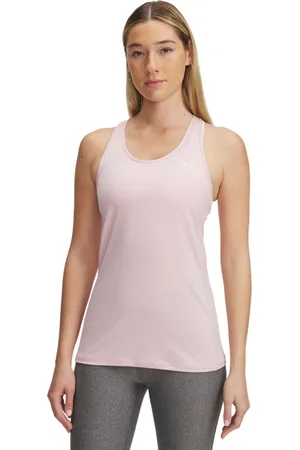 Under Armour Pink Tech Mesh Racer Tank Top large